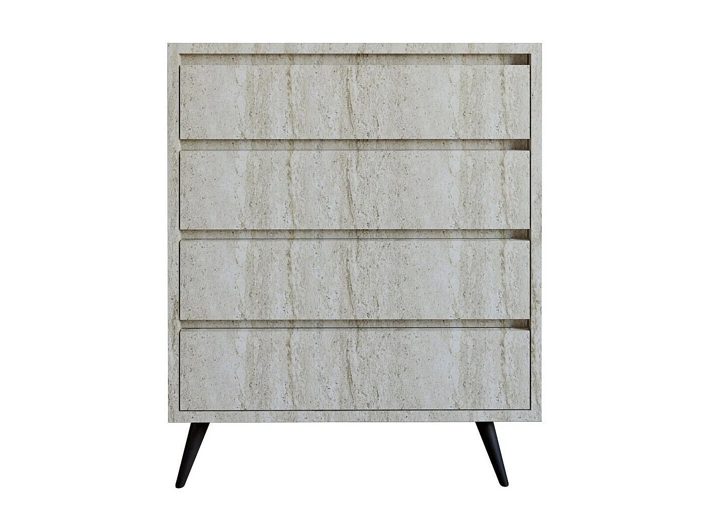 Commode en bois "Suvera" - 70 x 40 x 86 cm - Travertin