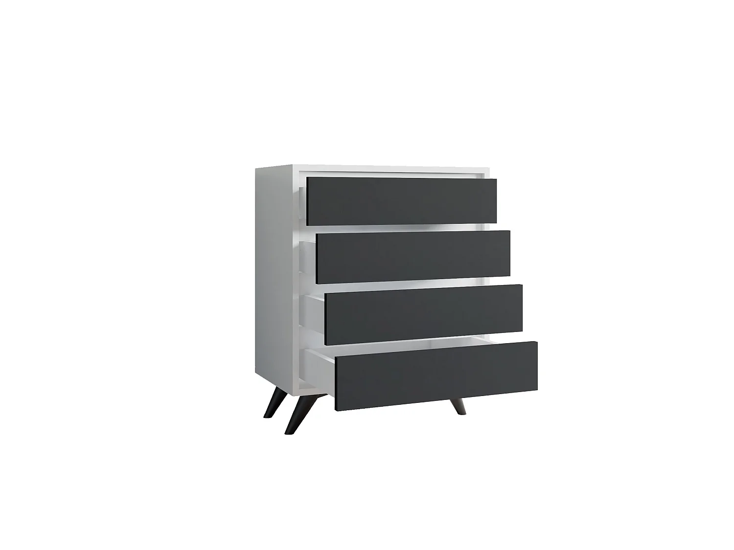 "Suvera Houten Ladenkast - Wit - 70 x 40 x 86 cm - Modern en Elegant Ontwerp"