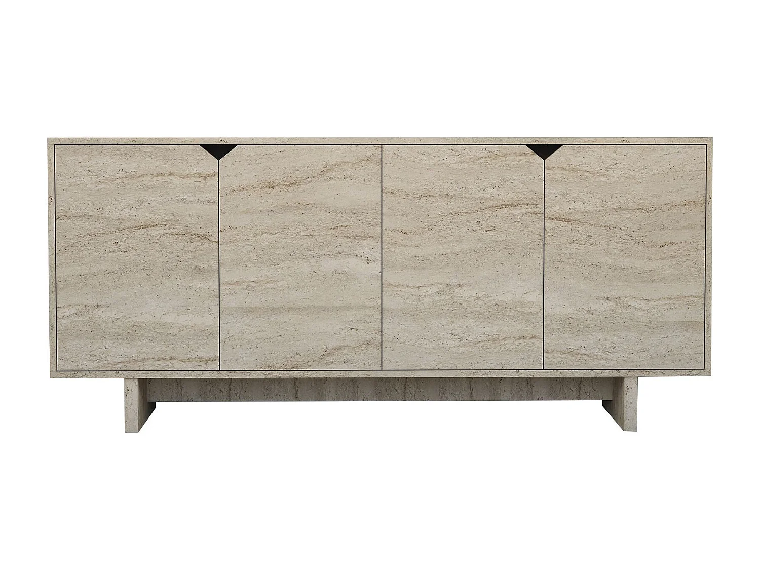 Holz-Buffet "Turan" - Elegantes Design - 180 x 40 x 81 cm - Travertin-Finish