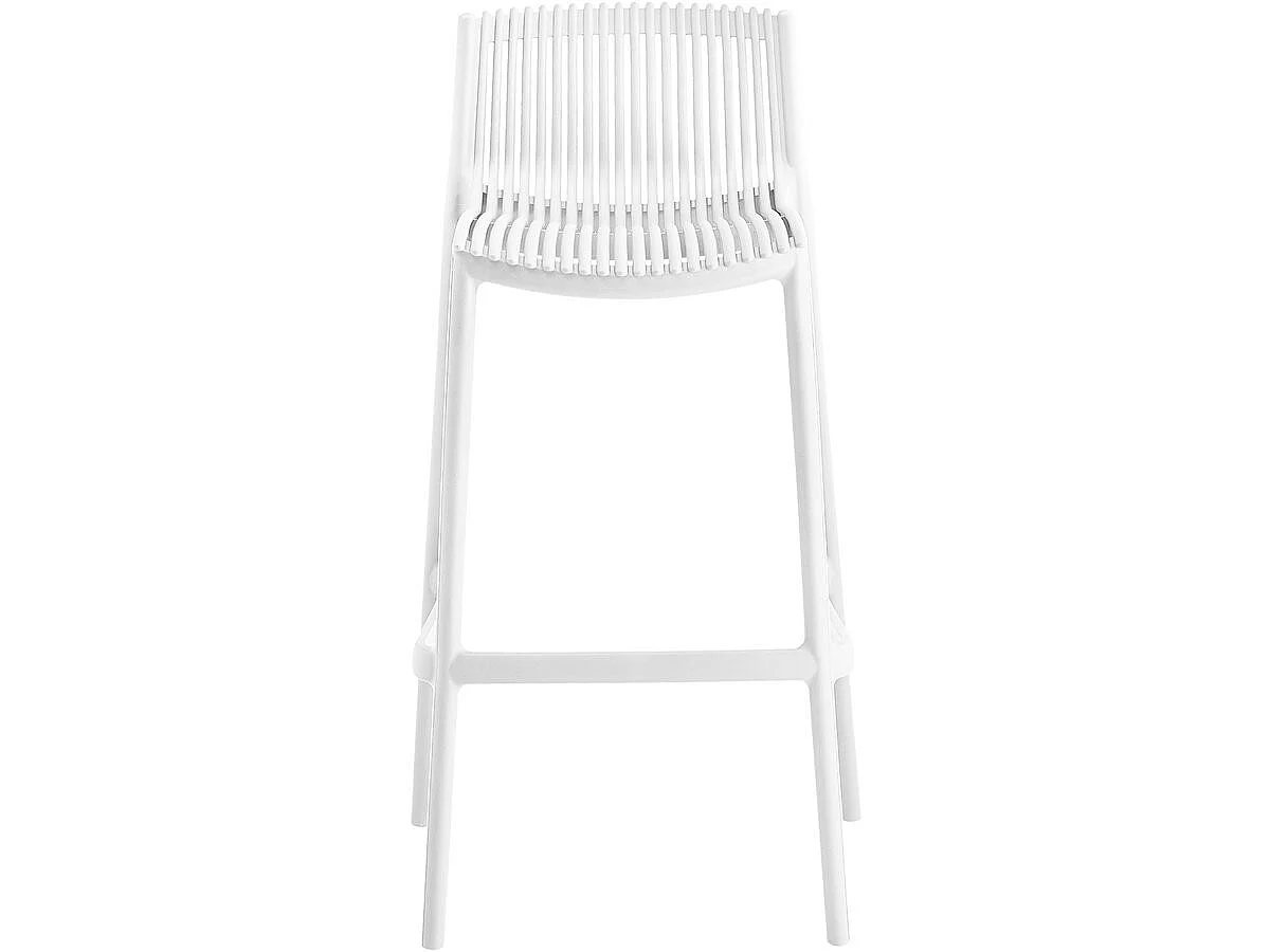 2er-Set stapelbare Hochstühle aus Kunststoff "Néora" – Weiß