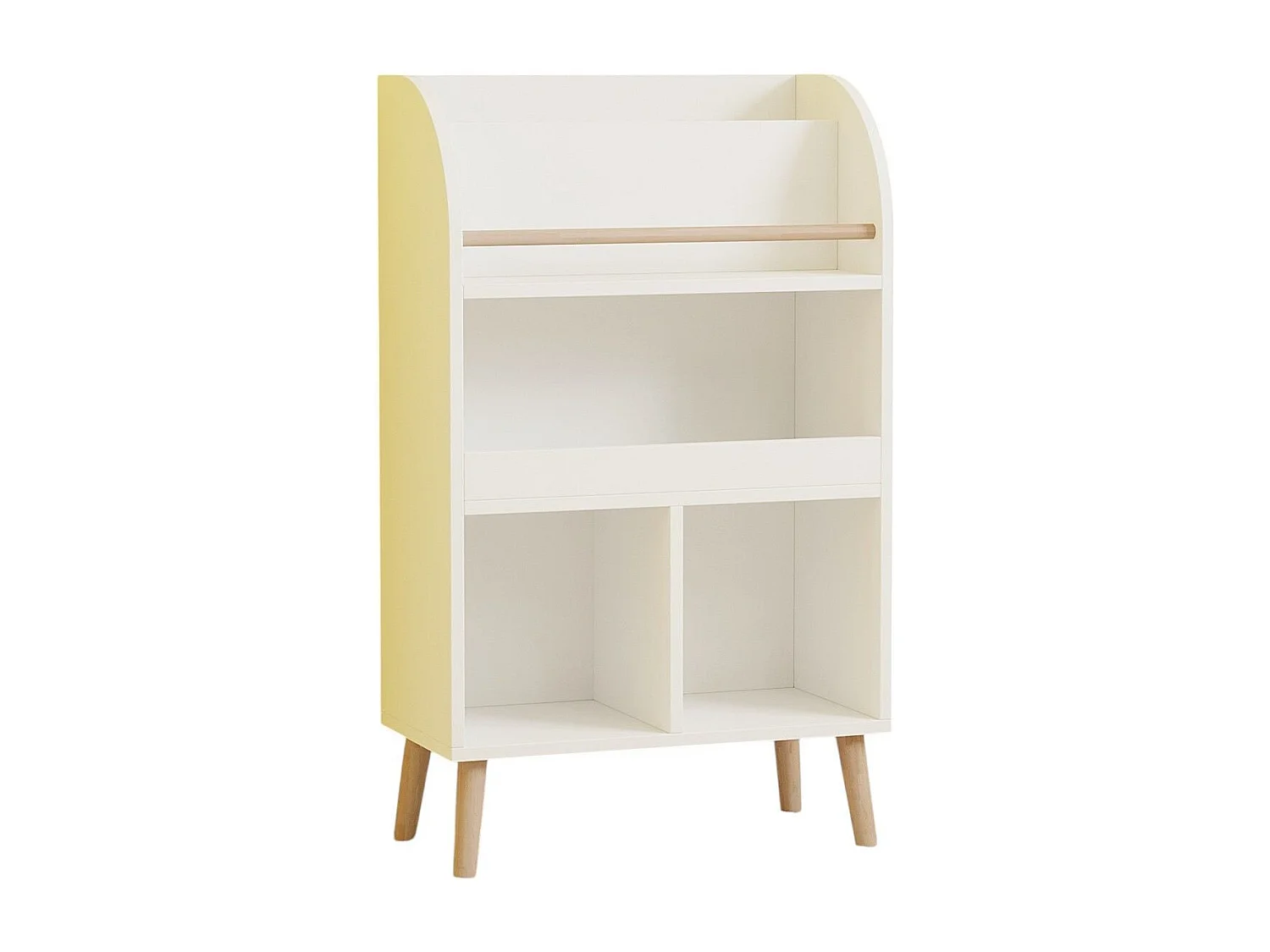 Witte houten boekenkast "Minola" 60x30x102 cm, 4 planken, modern en praktisch design