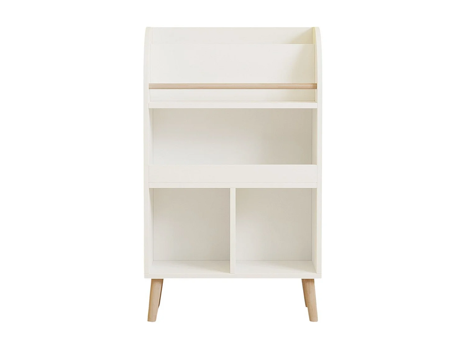 Witte houten boekenkast "Minola" 60x30x102 cm, 4 planken, modern en praktisch design