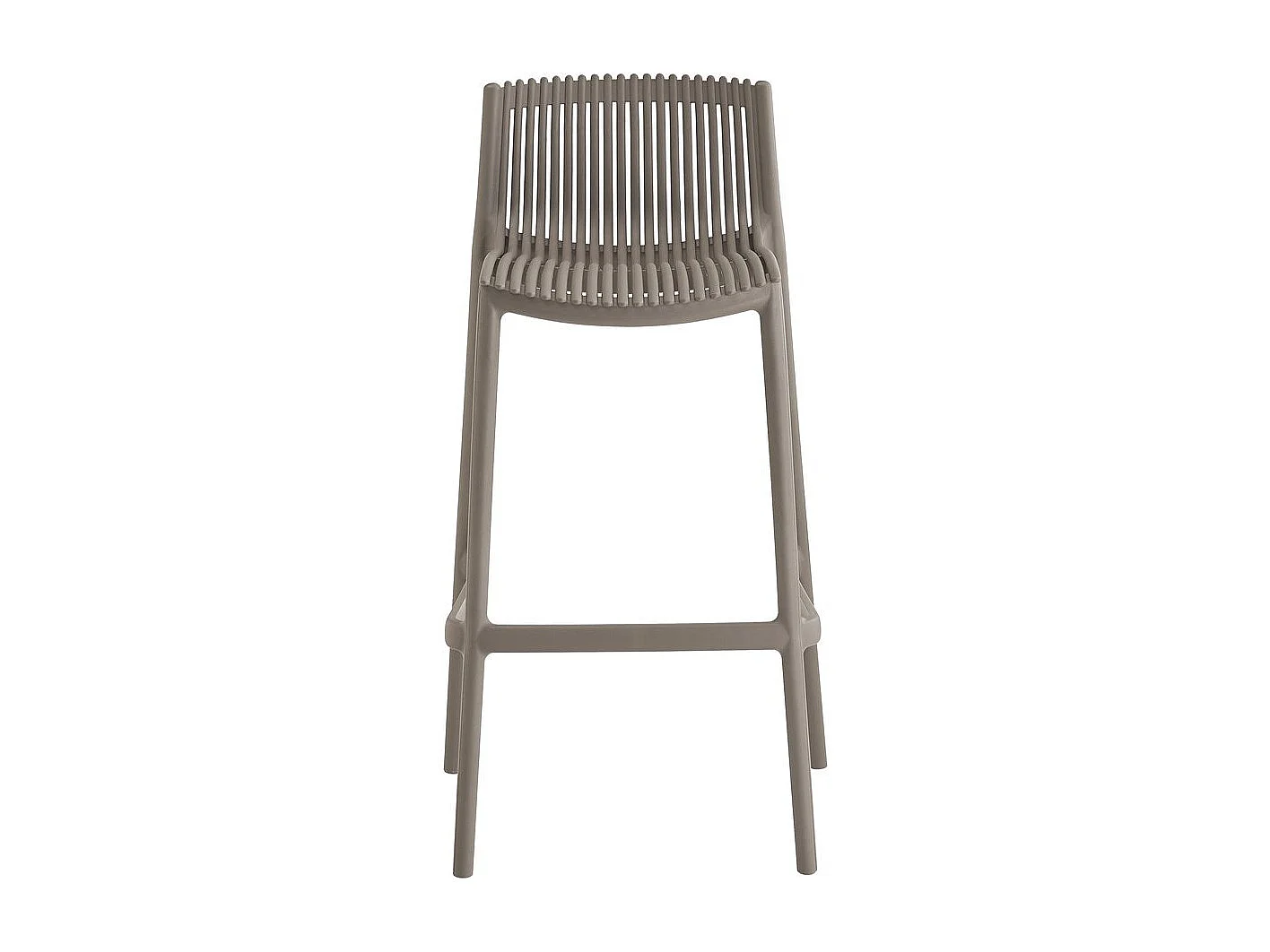 Set di 2 seggioloni impilabili in plastica "Néora" - Taupe