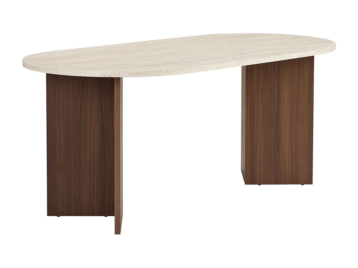 Table à manger en bois "Sablin" 180 x 90 x 75 cm - Travertin