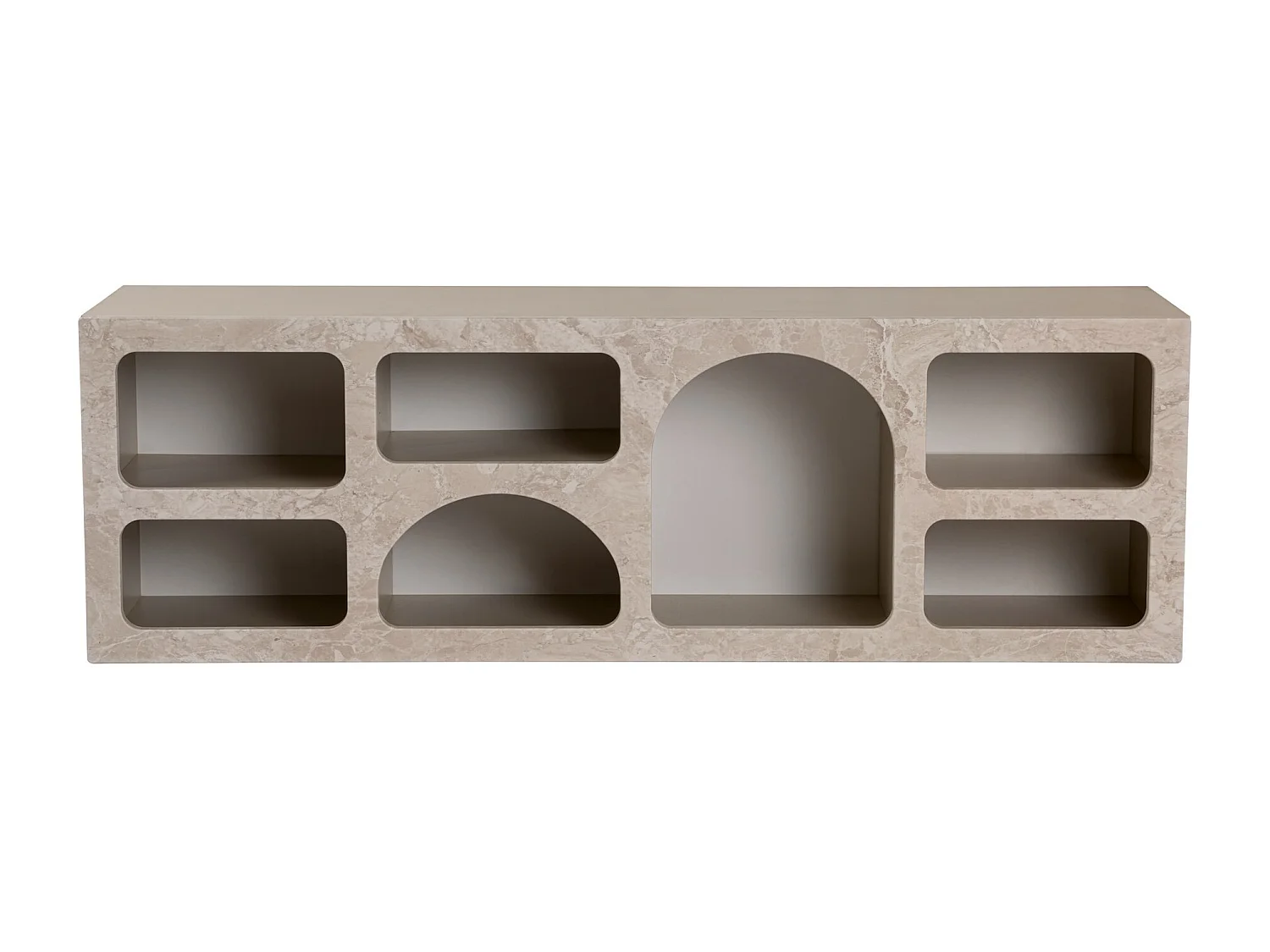 Buffet en bois "Ferlis" - 160 x 40 x 51 cm - Travertin