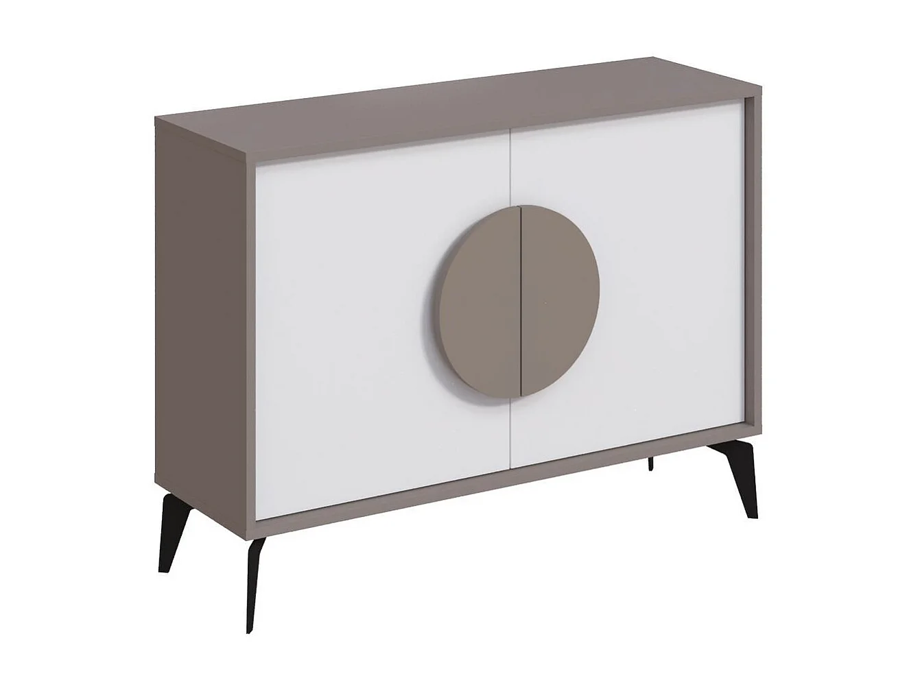 Buffet en bois "Gora" - 110 x 36 x 82 cm - Moka léger