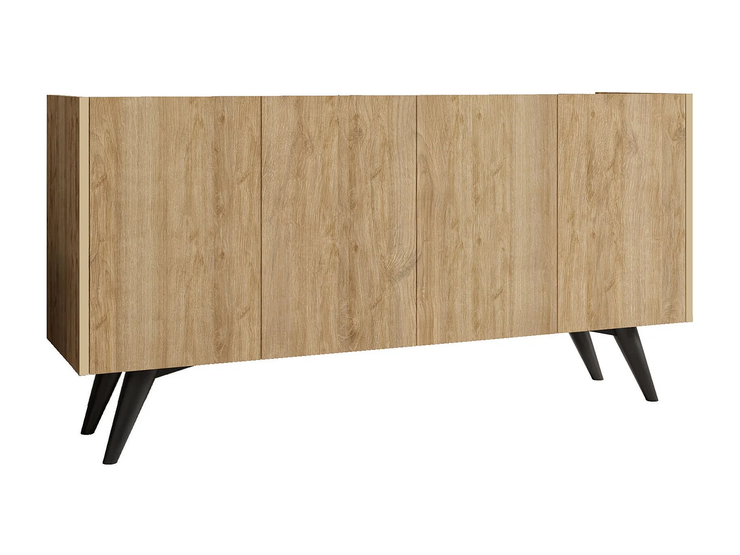 Buffet en bois "Pekin" - 150 x 40 x 76 cm - Marron