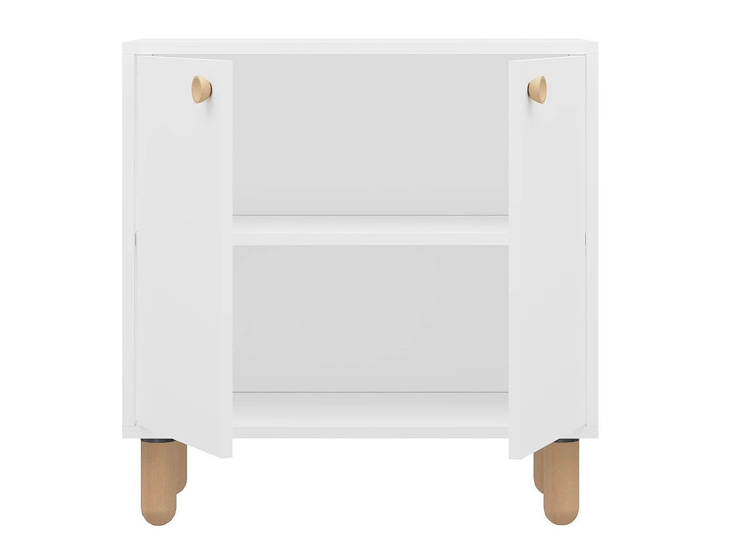 Modern Vit Trä Buffé "Lina" - 72 x 36 x 73 cm - Elegant Design
