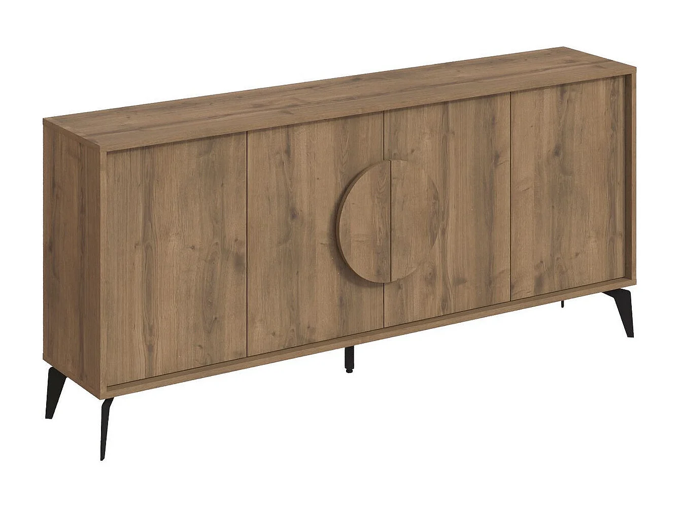 Modernes Braunes Holzbuffet "Gora Wide" - 180 x 36 x 82 cm - Elegantes Design