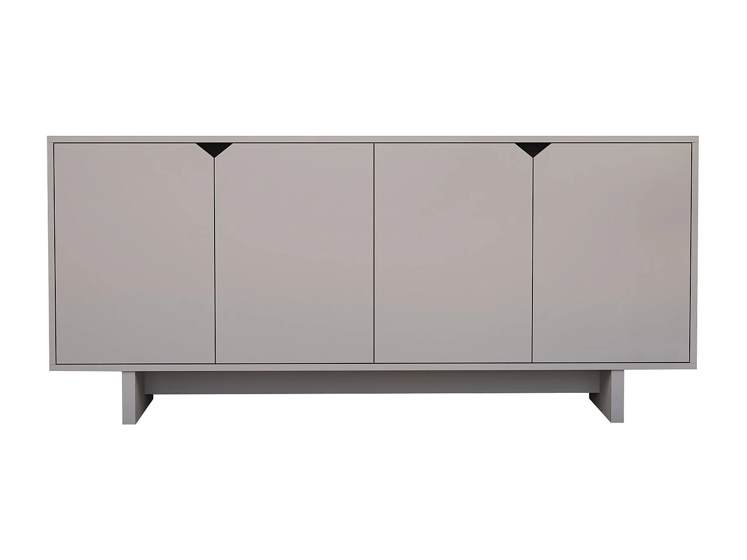 Modernes Beige Holz Sideboard "Oz" - 180 x 40 x 81 cm - 4 Türen, 4 Regale