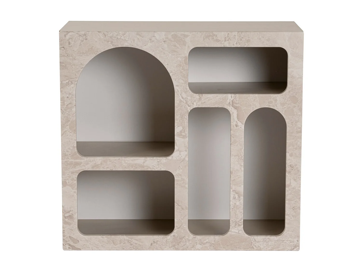 Credenza in legno "Lessa" - 80 x 37 x 74 cm - Travertino