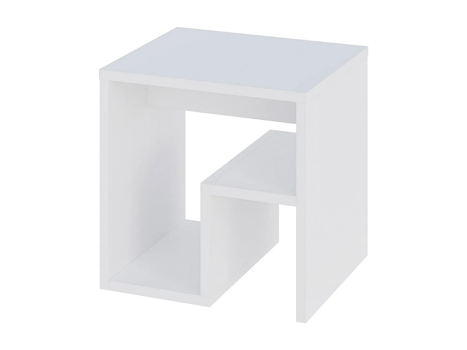 Moderne Witte Houten Bijzettafel "Bon" 40 x 35 x 40 cm - Elegant Design