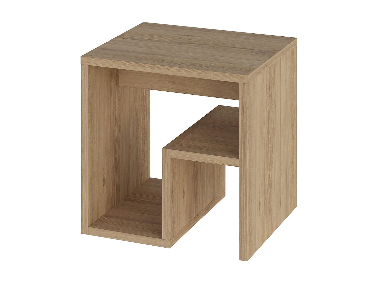 Moderne Eiken Safier Houten Bijzettafel "Bon" 40 x 35 x 40 cm - Elegant Scandinavisch Design