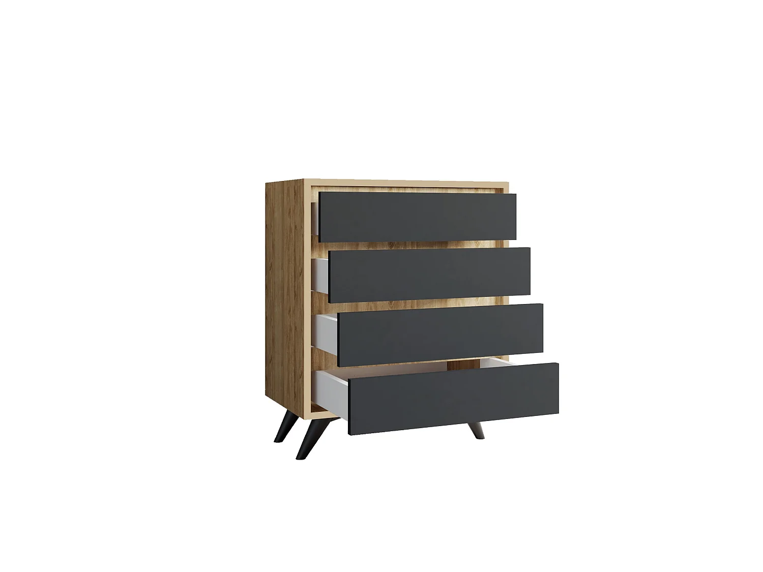 "Suvera Houten Ladenkast - Bruin - 70 x 40 x 86 cm - Trendy Design"
