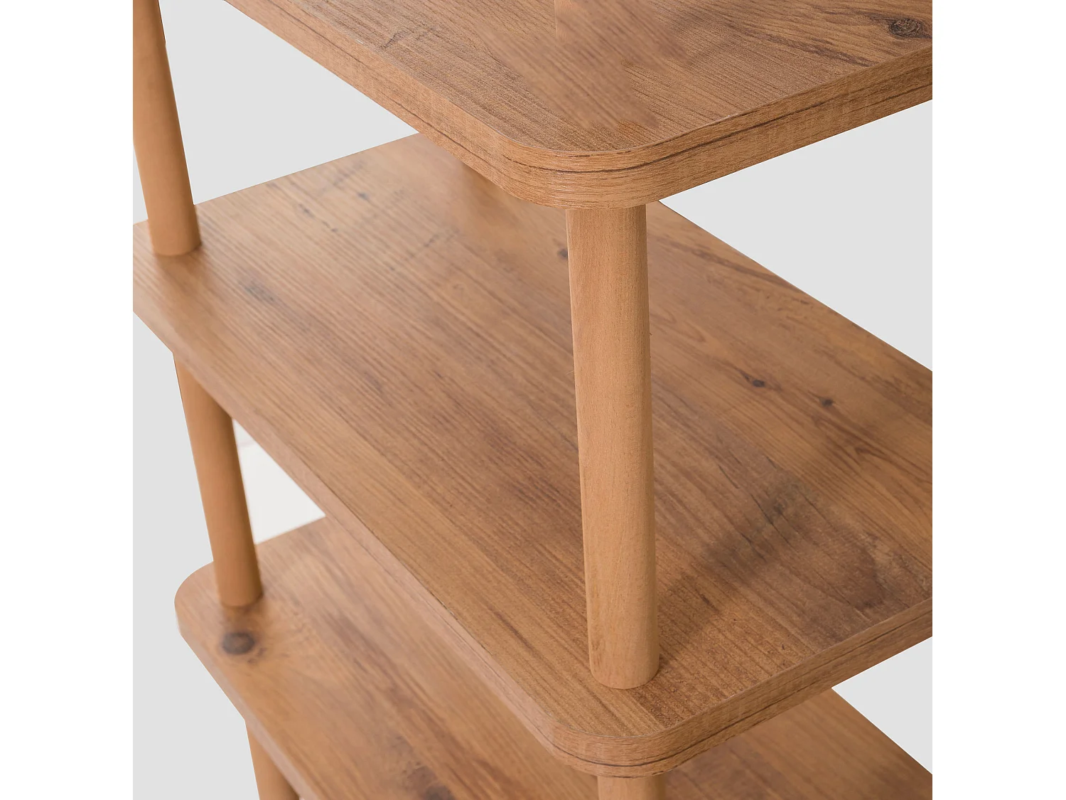 Moderne Bruin Houten Boekenkast "Step" - 3 Planken - 80 x 28 x 75 cm