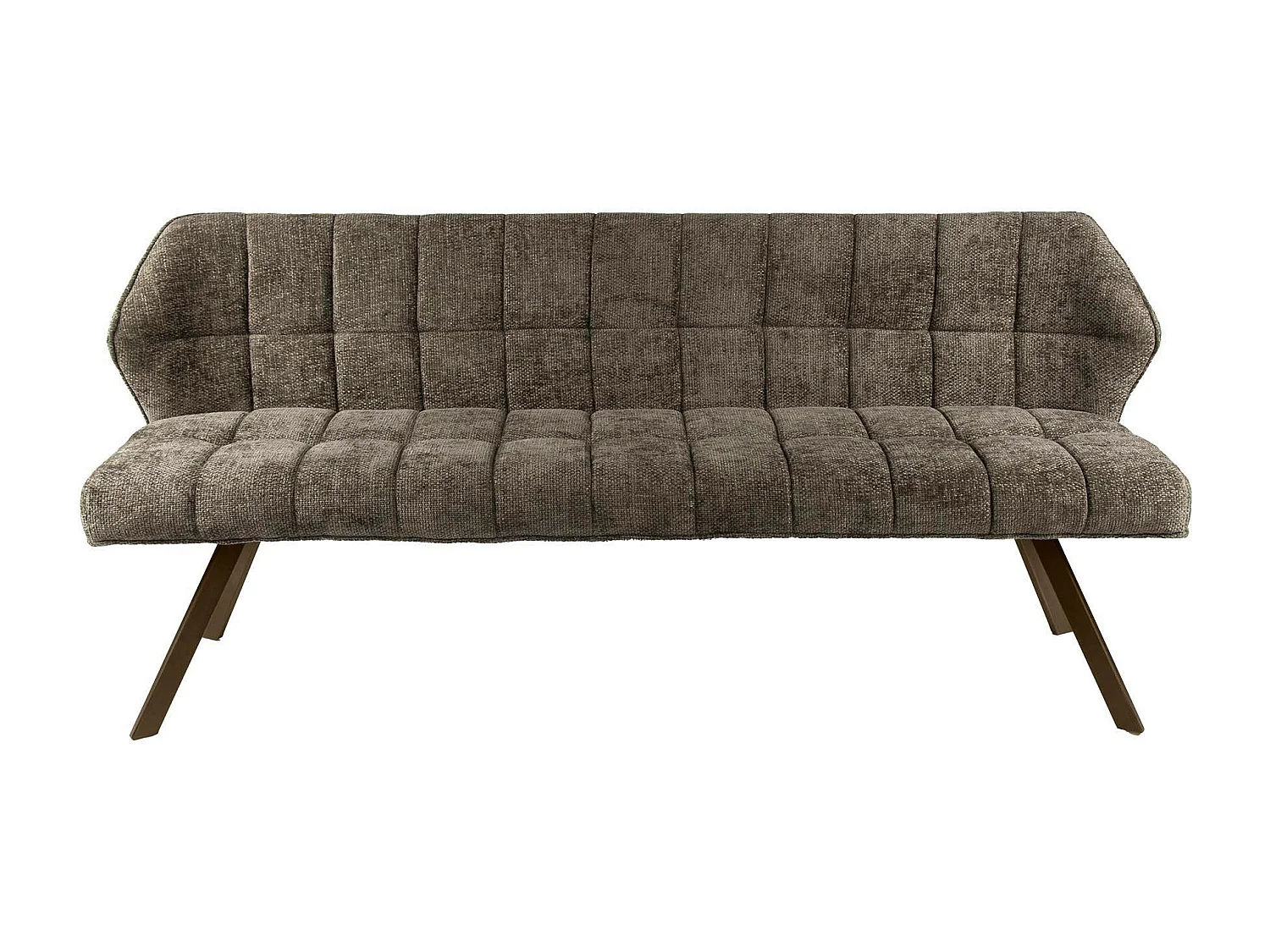 Banc de table taupe pieds bronze 180 cm MELBOURNE