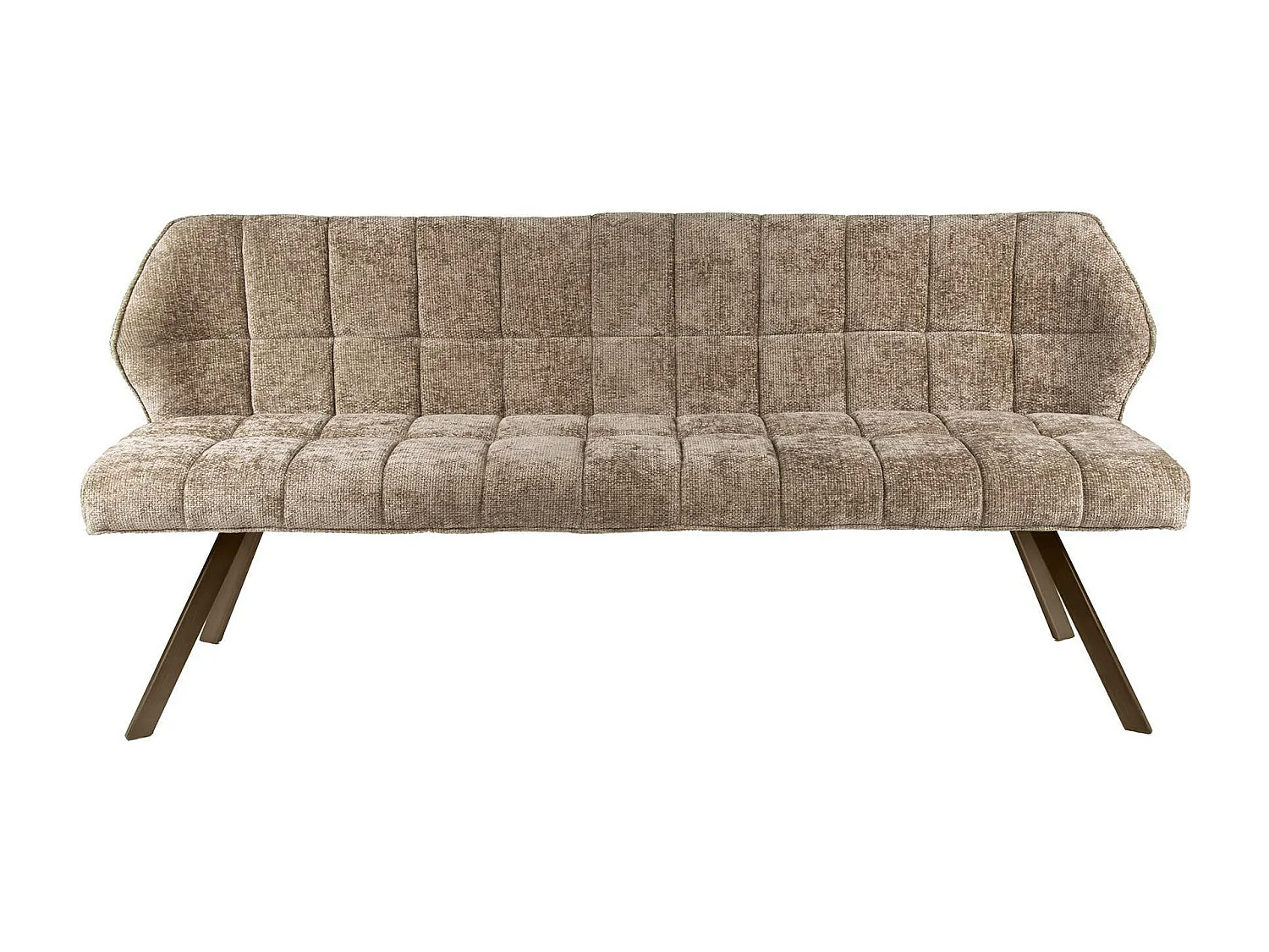 Banc de table brun chaud pieds bronze 180 cm MELBOURNE