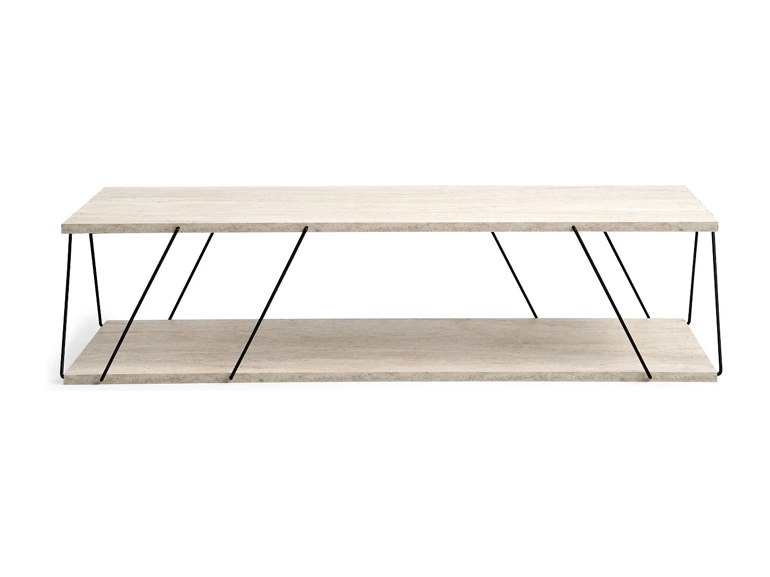 Table basse en bois "Labranda" - 120 x 50 x 30 cm - Noir