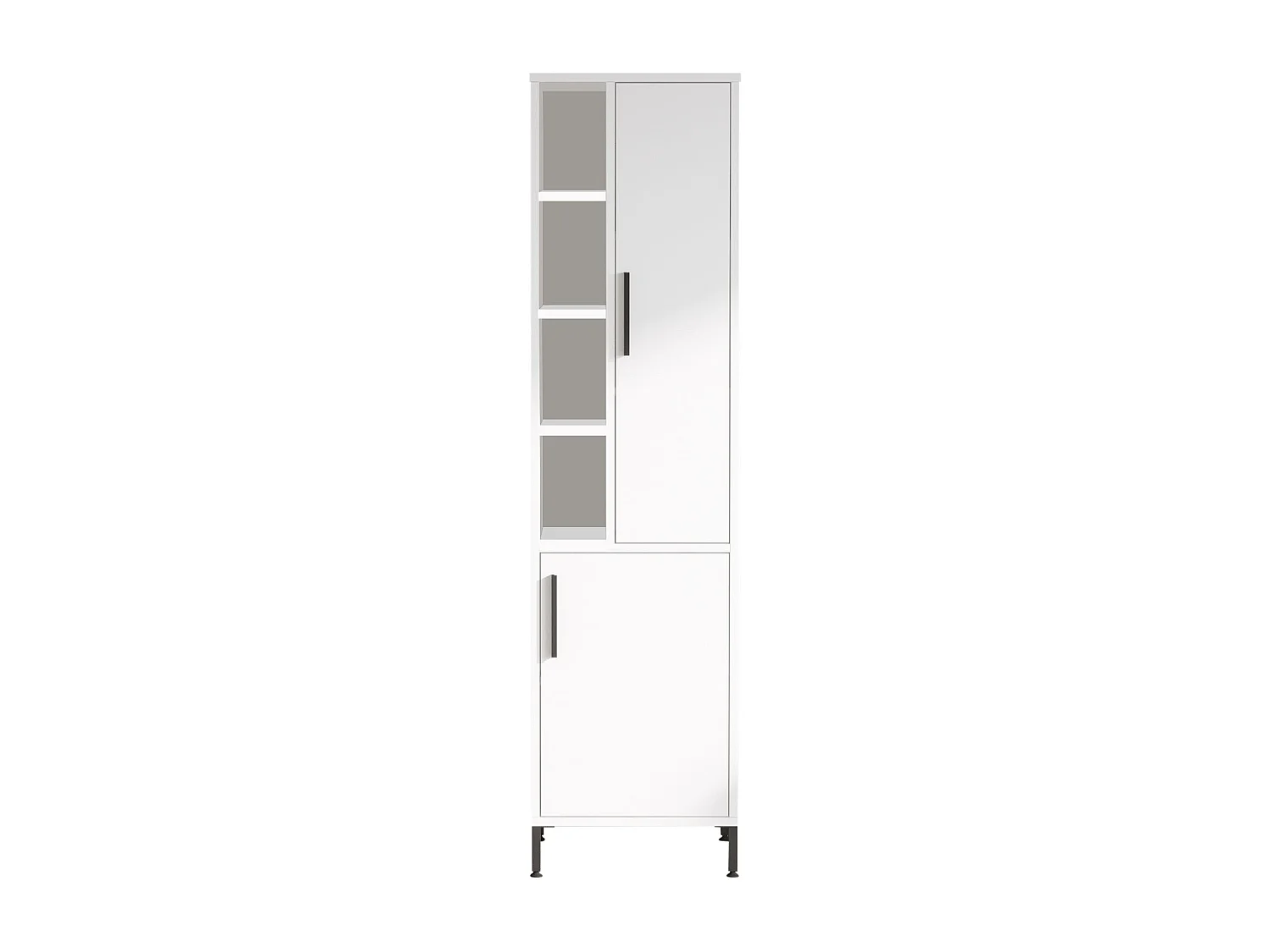 Armadio multifunzionale in legno "Vile" - 45 x 35 x 174 cm - Bianco