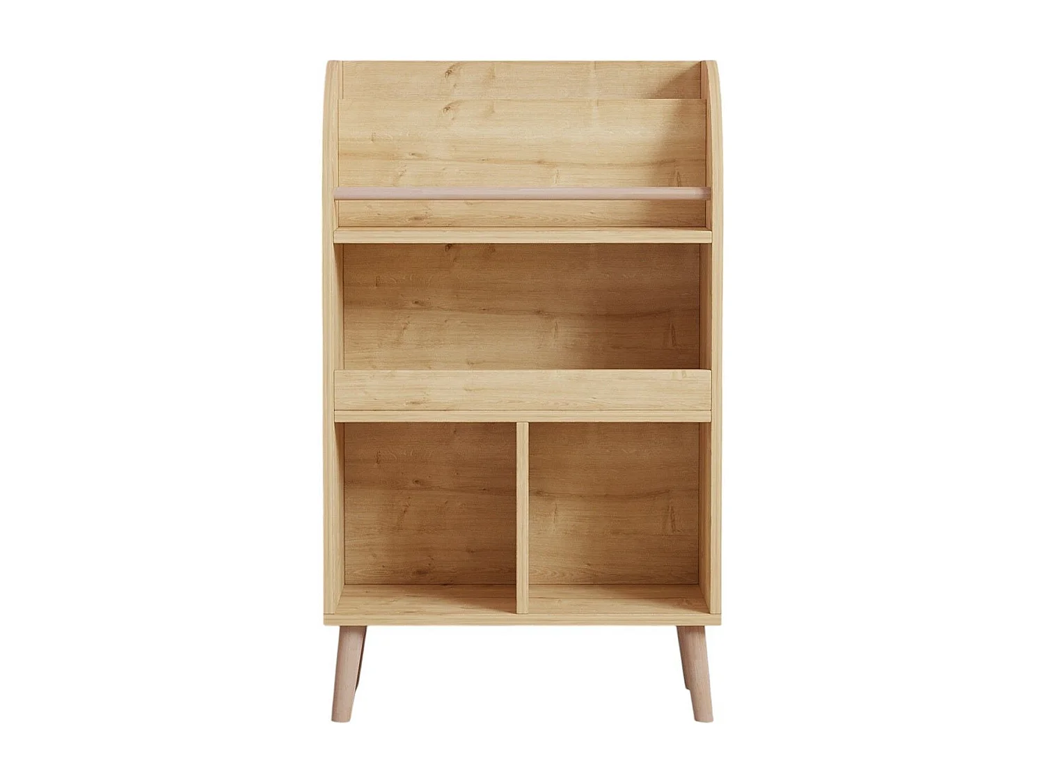 Beige houten boekenkast "Minola" 60x30x102 cm, 4 planken, elegant en natuurlijk design