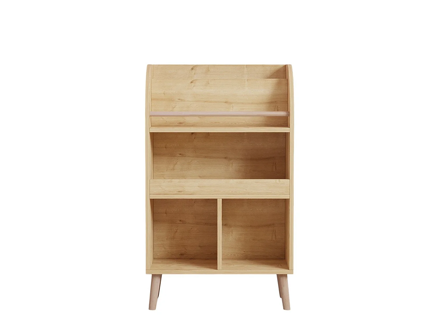 Bibliothèque en bois "Minola" - 60 x 30 x 102 cm - Beige