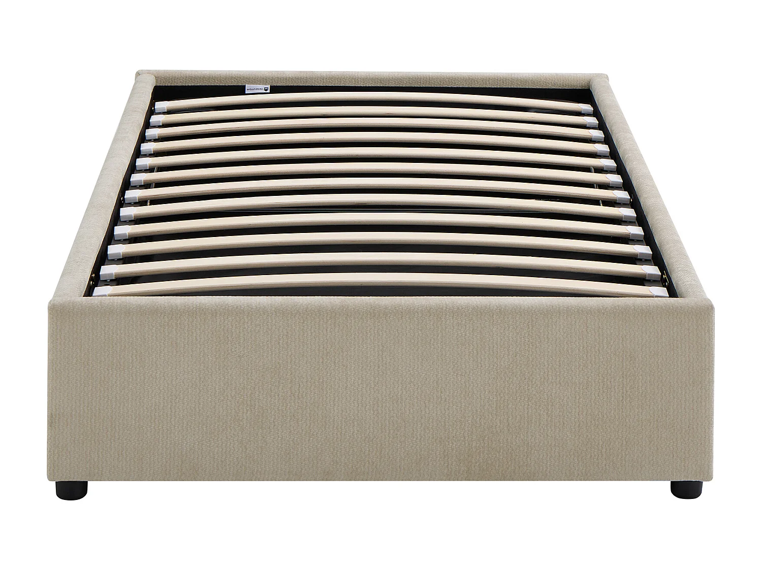 Sommier coffre 90 x 200 cm en tissu chenille - Beige -  FIRMEO de YSMÉE