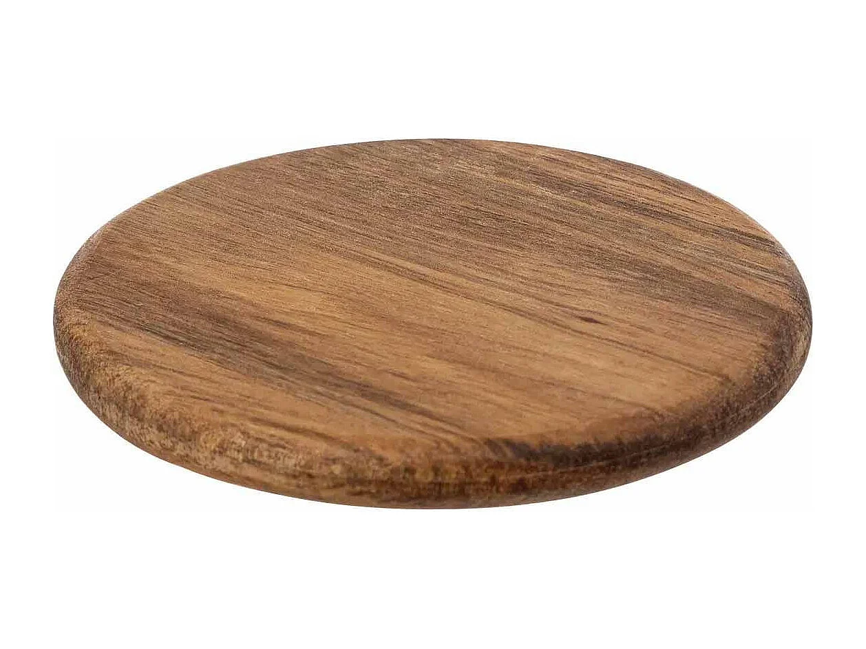 Lot de 6 Dessous de Verre "Acacia" 10cm Marron