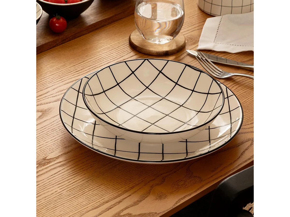 Lot de 6 Dessous de Verre "Acacia" 10cm Marron