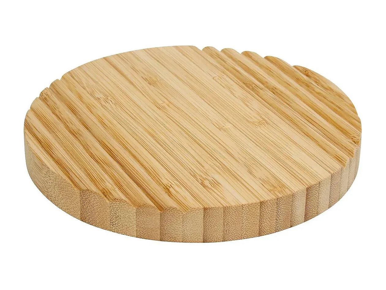 Dessous de Plat en Bambou "Rainure" 18cm Naturel