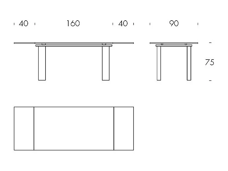 Table travertin extensible Brooklyn - Base blanche mat Aluminium peint aluminium Rectangulaire Rectangulaire Trancier blanc Traitin blanc