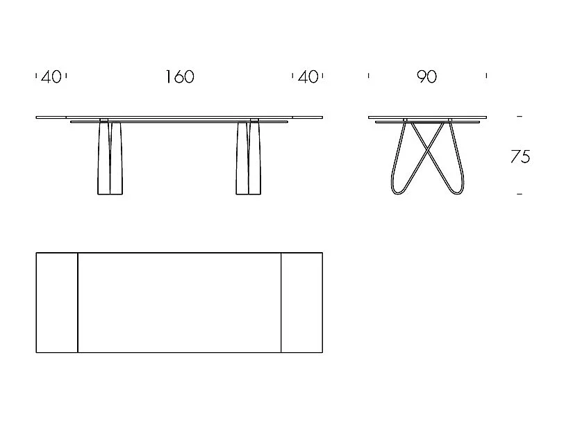 Table extensible en verre papillon - base en noyer Canaletto, rail en aluminium peint gris anthracite, rectangulaire avec bord régulier, verre bronze