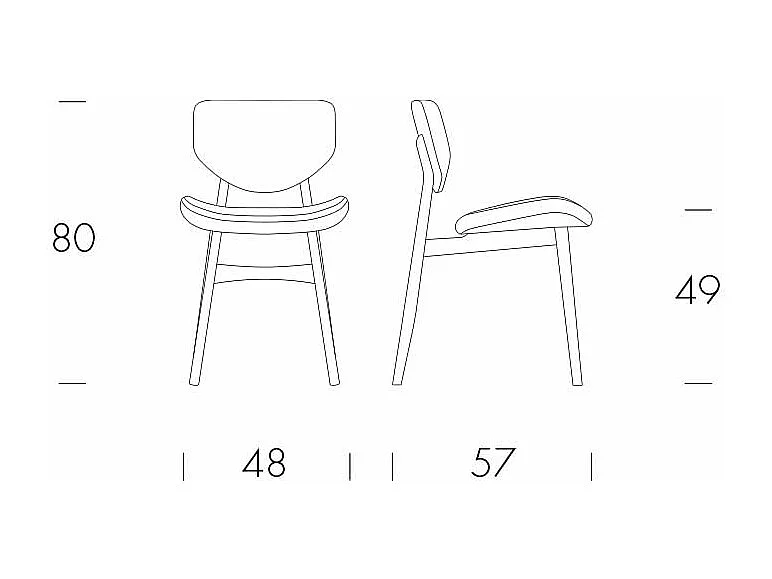 Zoe Chair - Canaletto walnoot structuur, donkerbruine nubuck eco-leer, standaardversie, bijpassende vouwen