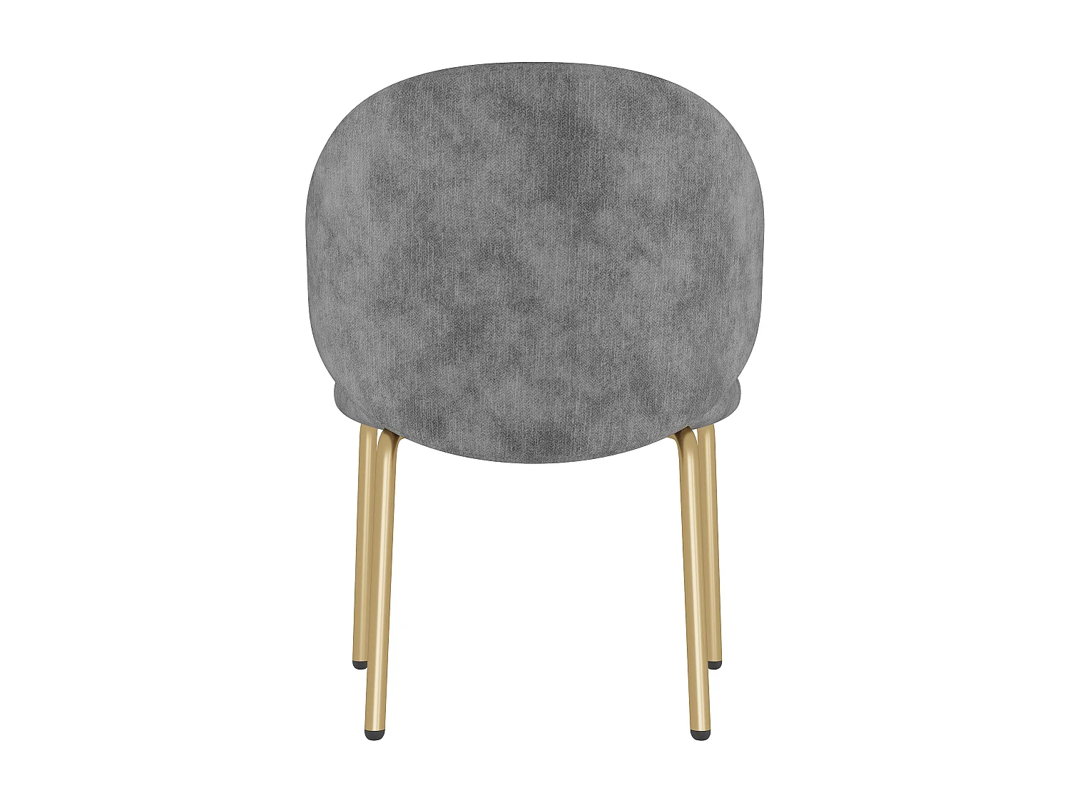 Grijze toilettestoel, van chenille, gouden poten, L47,5 × D56 × H74 cm