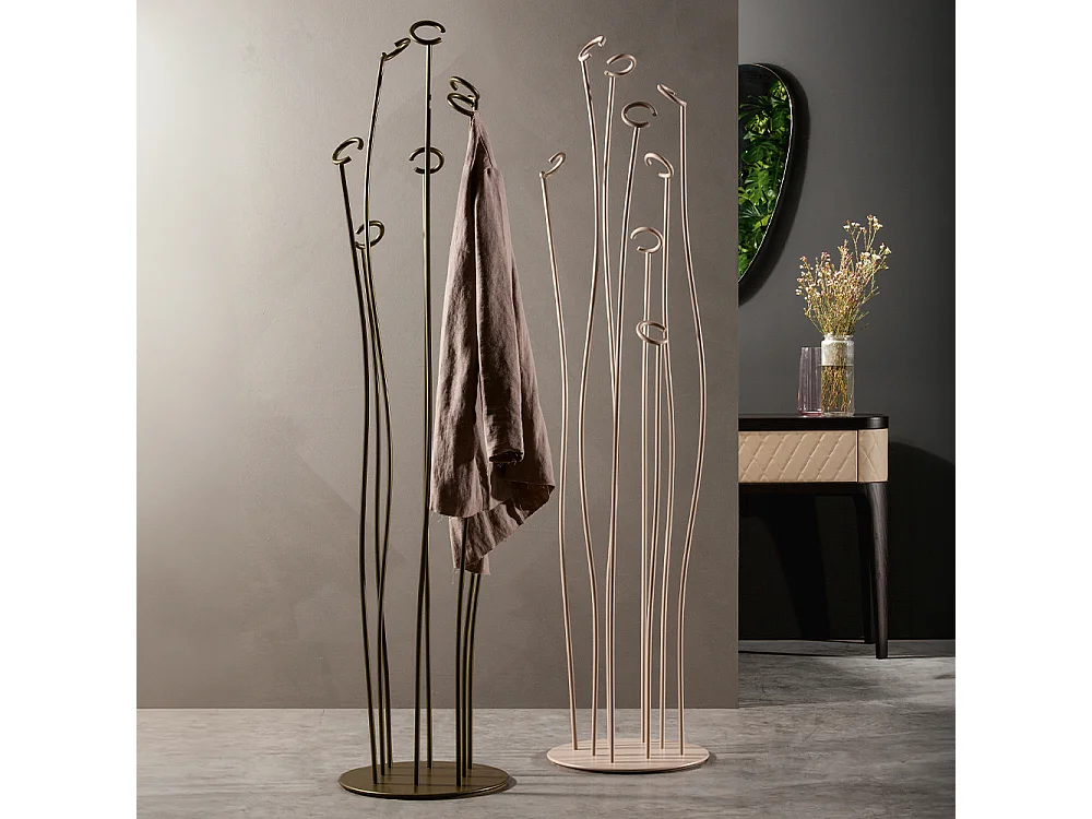 Porte-manteau en alga - Pierre en bronze peint T7416 - Manteau d’algues, bronze en pierre