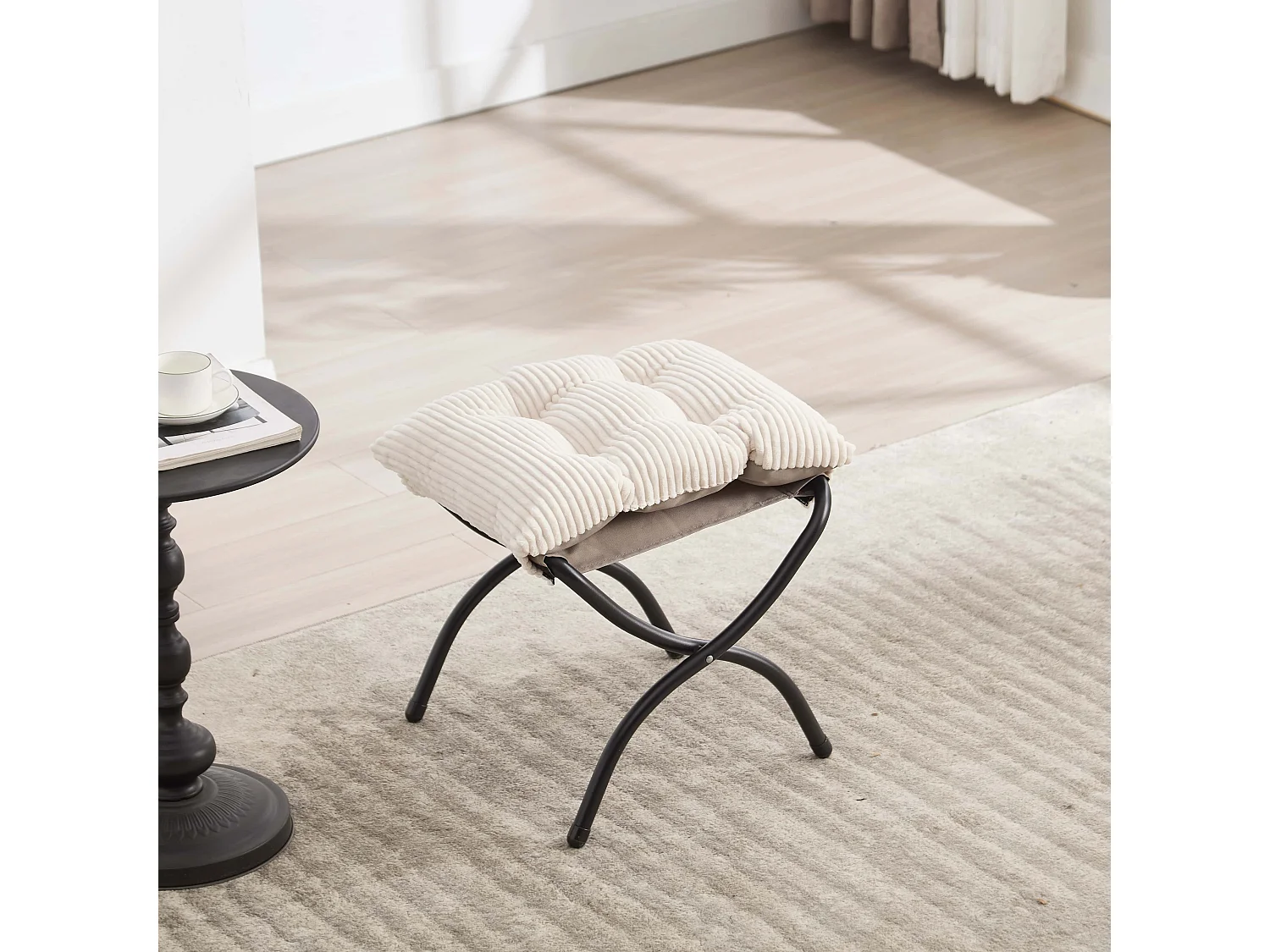 Fauteuil Lounge Moderne avec Accoudoirs et Poche Latérale, Fauteuil de Salon Rembourré,Fauteuil d’Angle