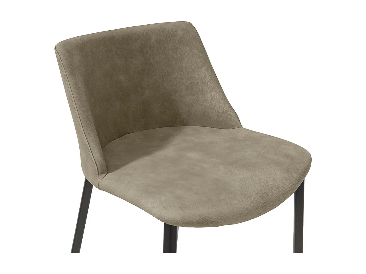 Agaatkruk met antracietgrijze basis en beige eco-leer stof