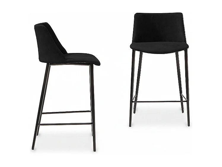 Agata-kruk met antracietgrijze basis en zwarte eco-leren stof