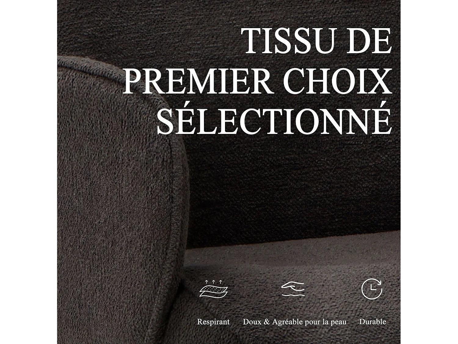 Ergonomische bureaustoel met hoog schelpvormig rugleuning, verstelbare hoogte - Grijs