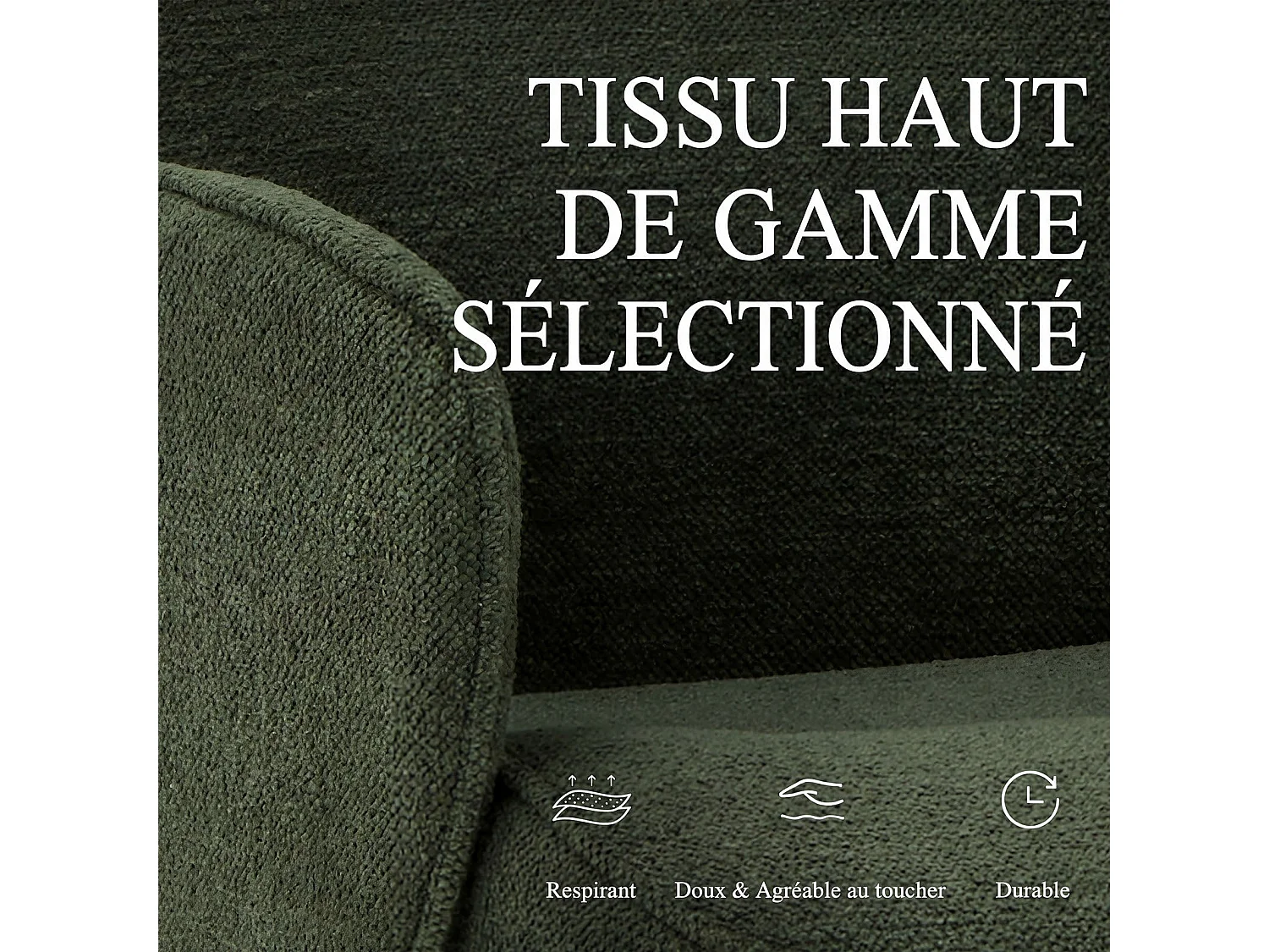 Ergonomische bureaustoel met hoog schelpvormig rugleuning, verstelbare hoogte - Groen