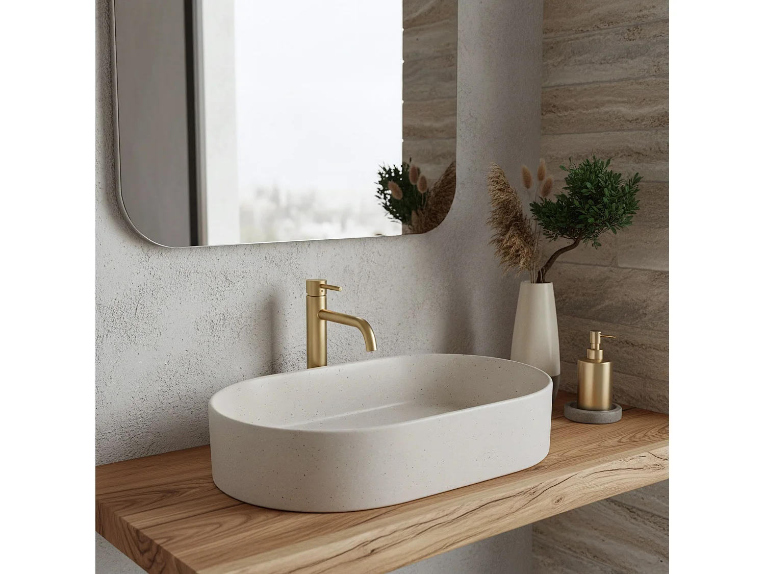 Opzetwastafel Rea NADIA 60 Beige