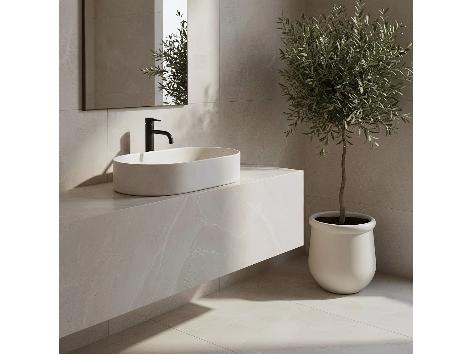 Opzetwastafel Rea NADIA 60 Beige