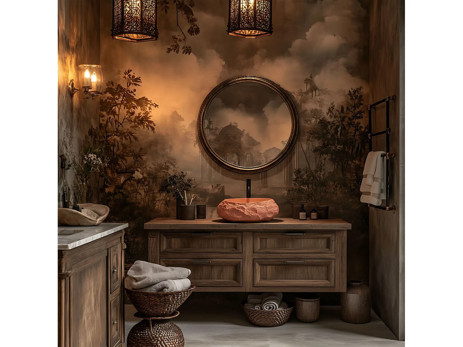 Vasque À Poser Rea Mika Orange