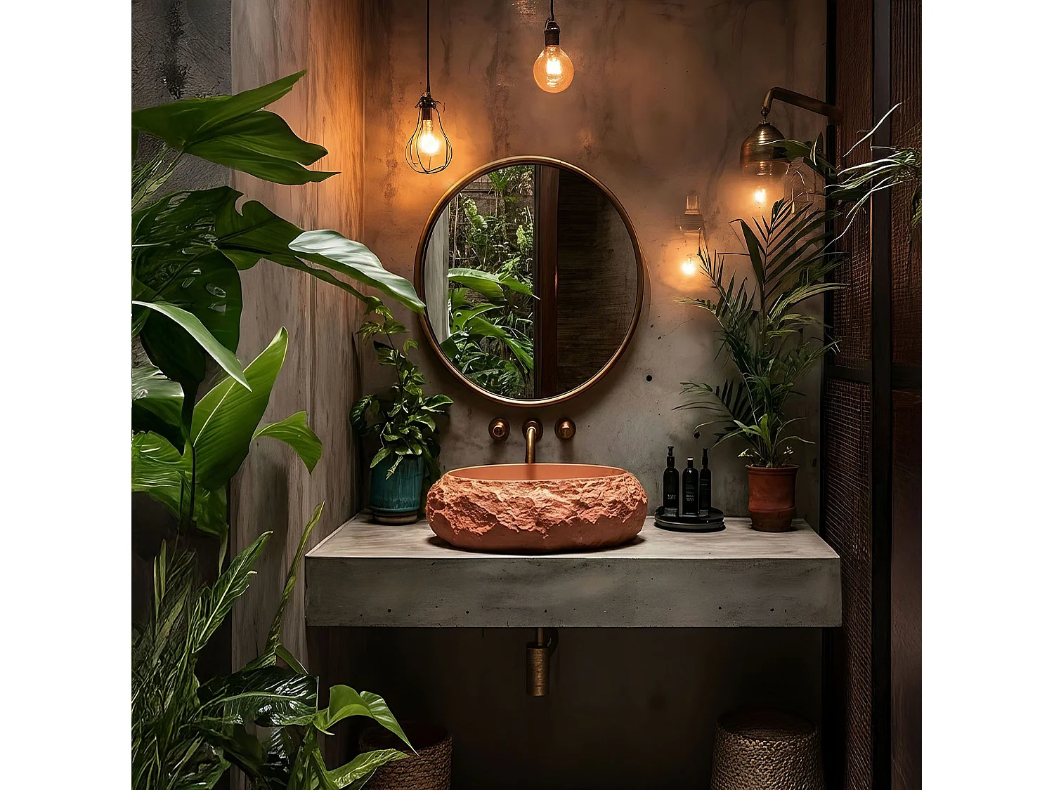 Vasque À Poser Rea Mika Orange