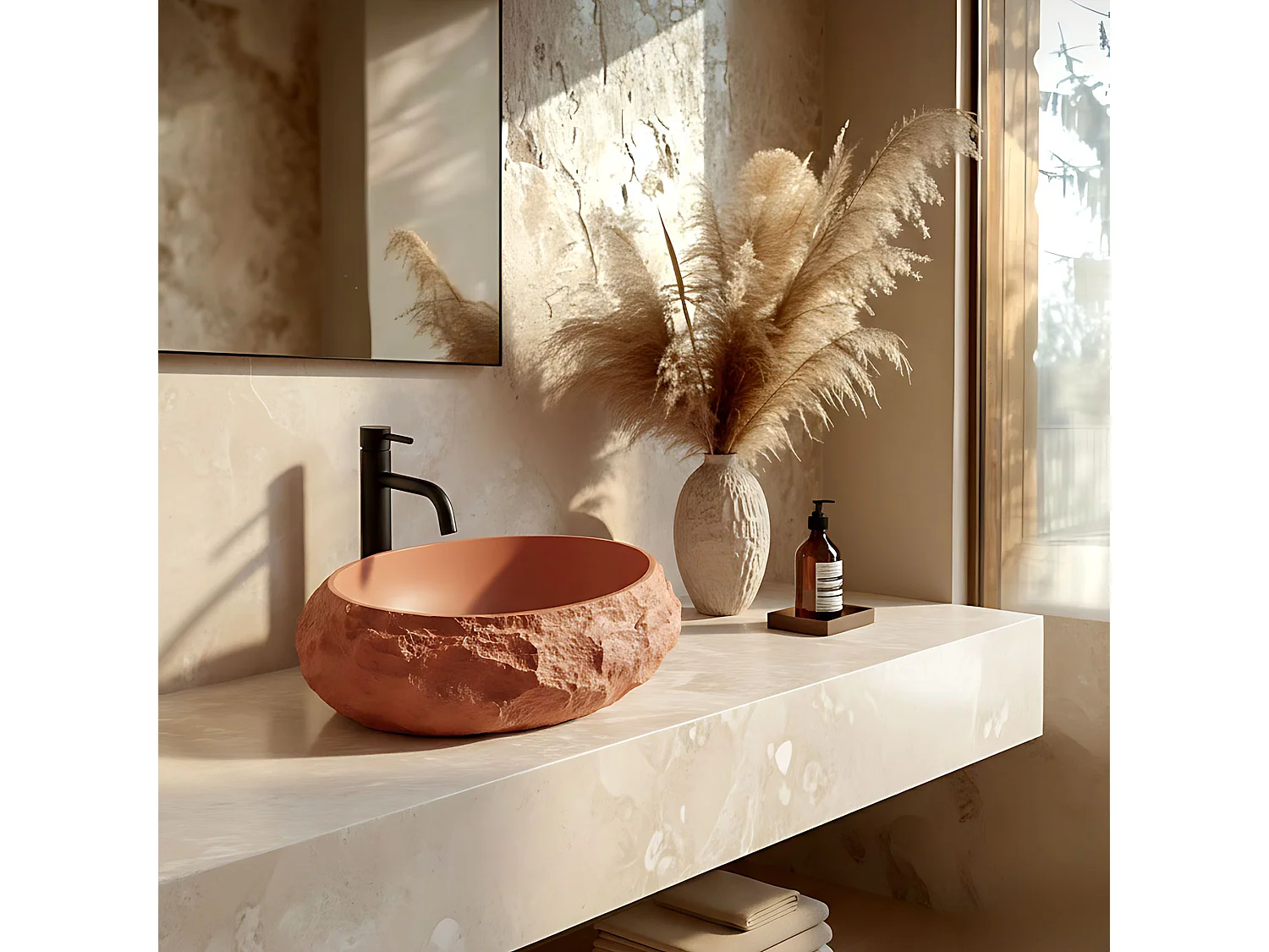 Vasque À Poser Rea Mika Orange