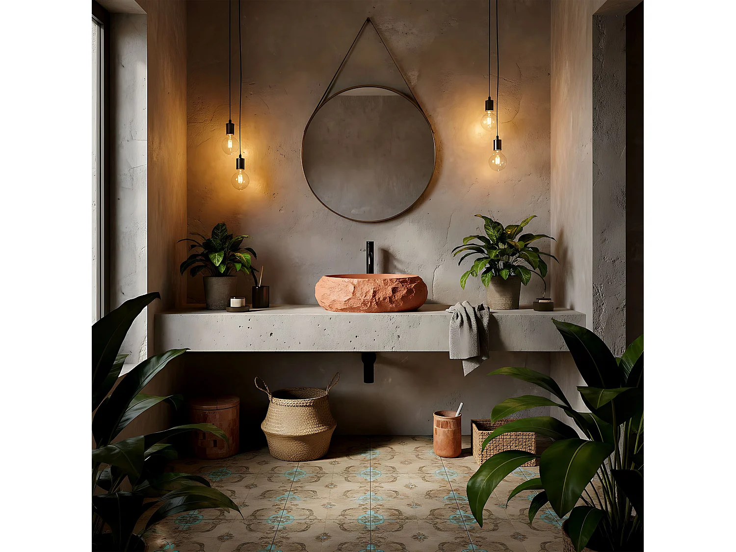 Vasque À Poser Rea Mika Orange