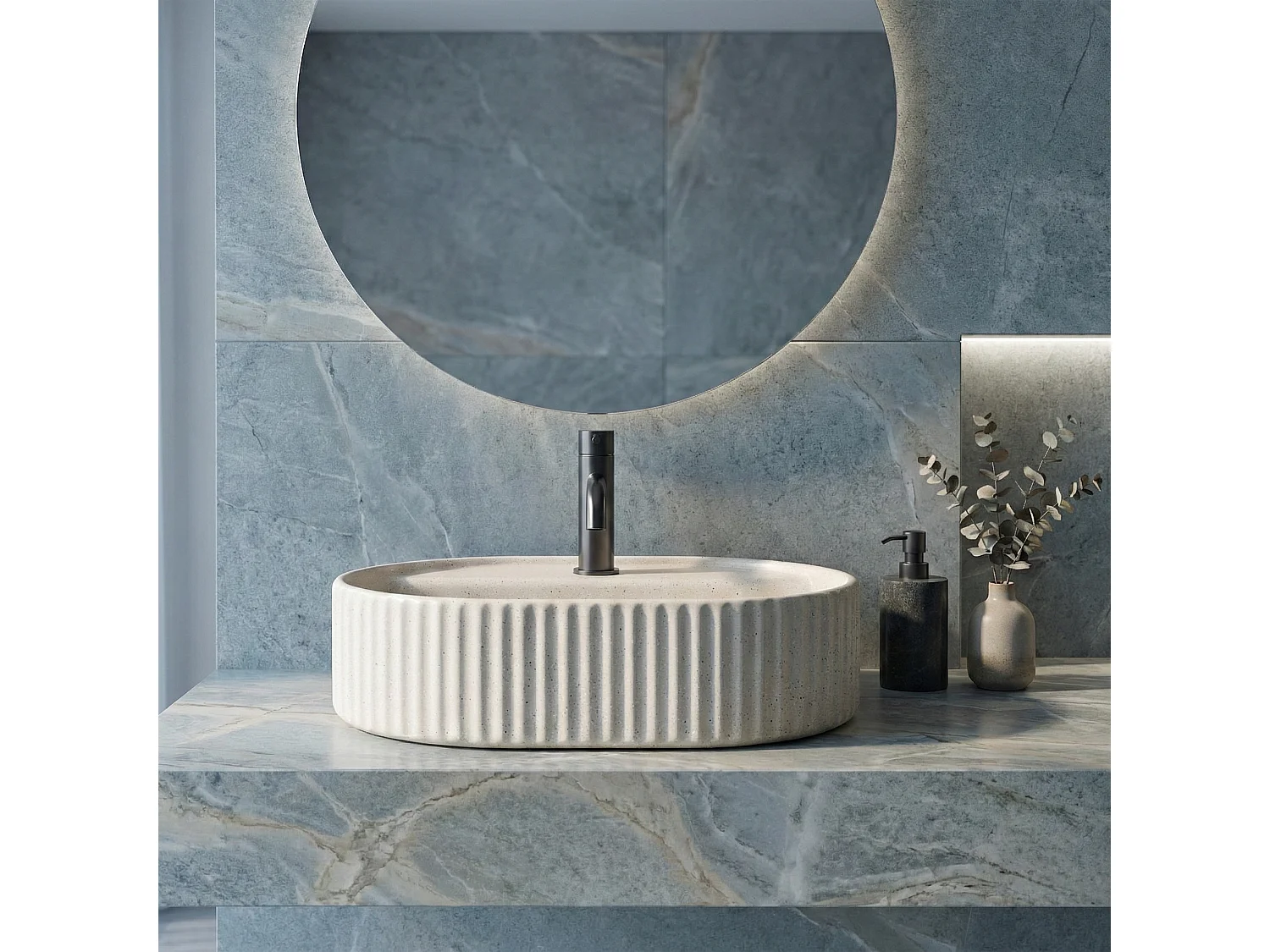 Opzetwastafel Rea Marcela 50 Vanilla Beige