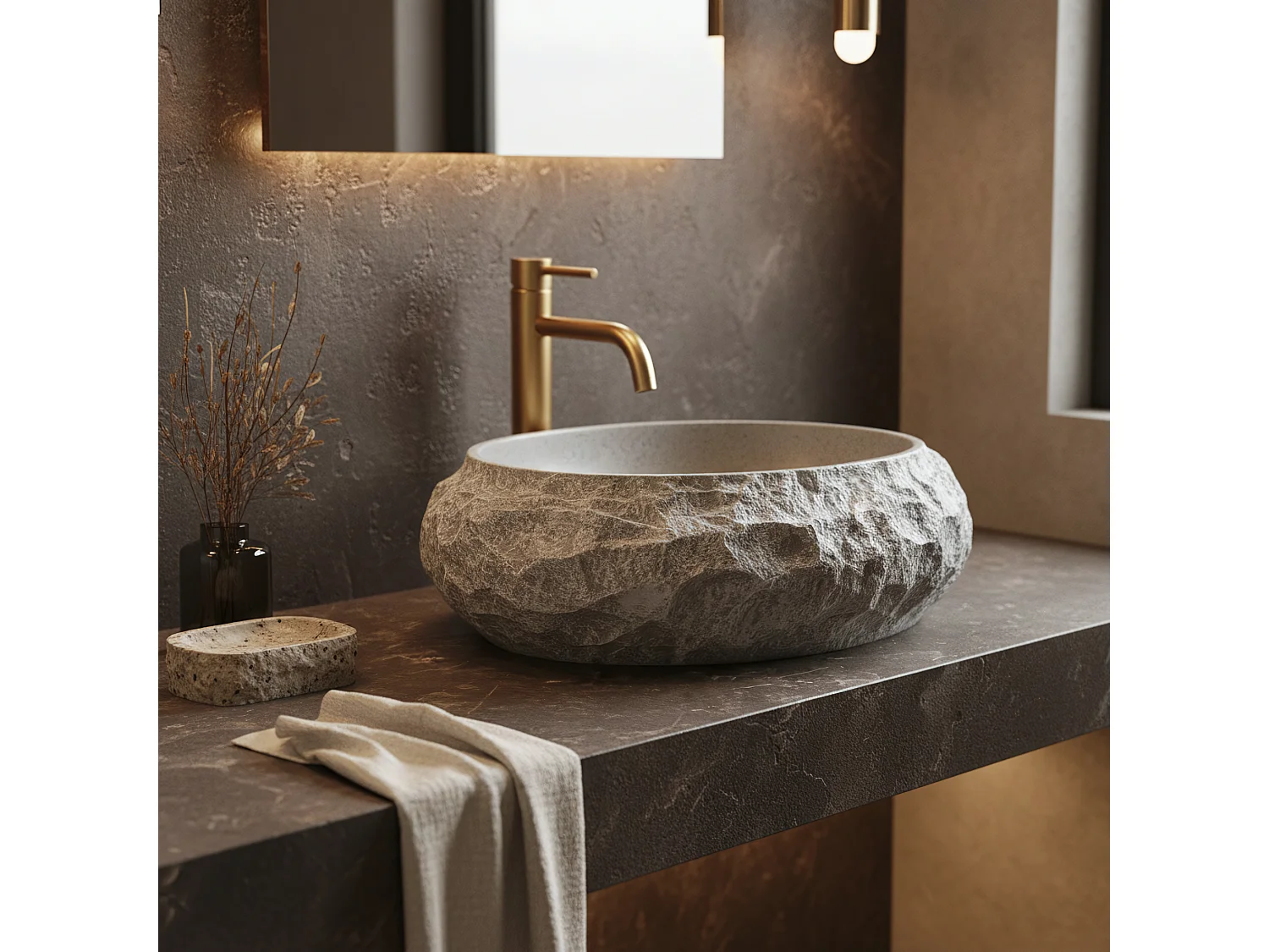 Vasque À Poser Rea Mika Gabro Grey