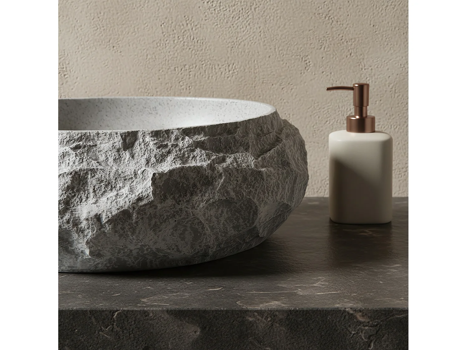 Vasque À Poser Rea Mika Gabro Grey