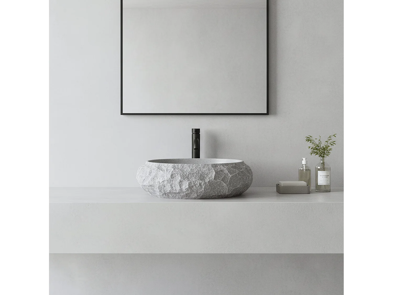 Vasque À Poser Rea Mika Gabro Grey