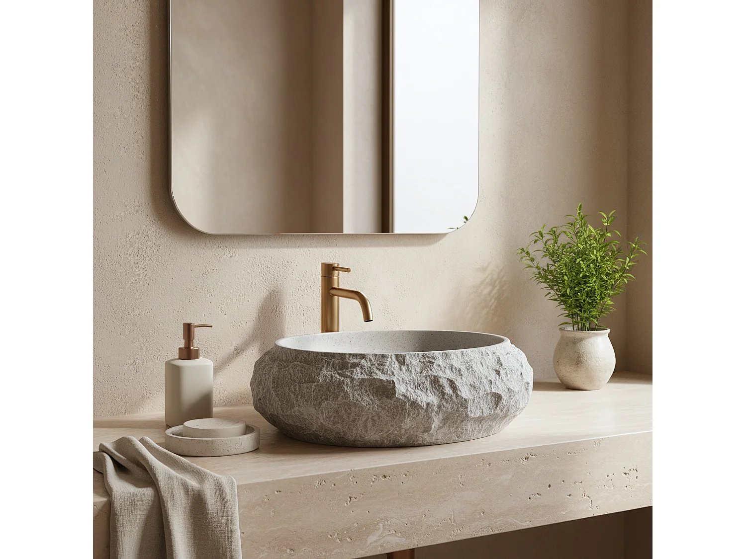 Vasque À Poser Rea Mika Gabro Grey